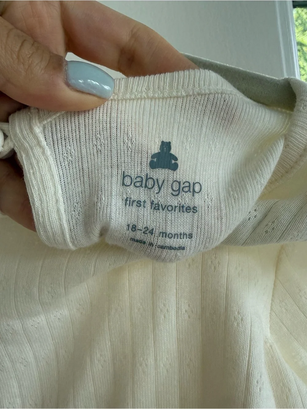 GAP Cream Tulle Peplum Baby Dress Bodysuit 18-24M